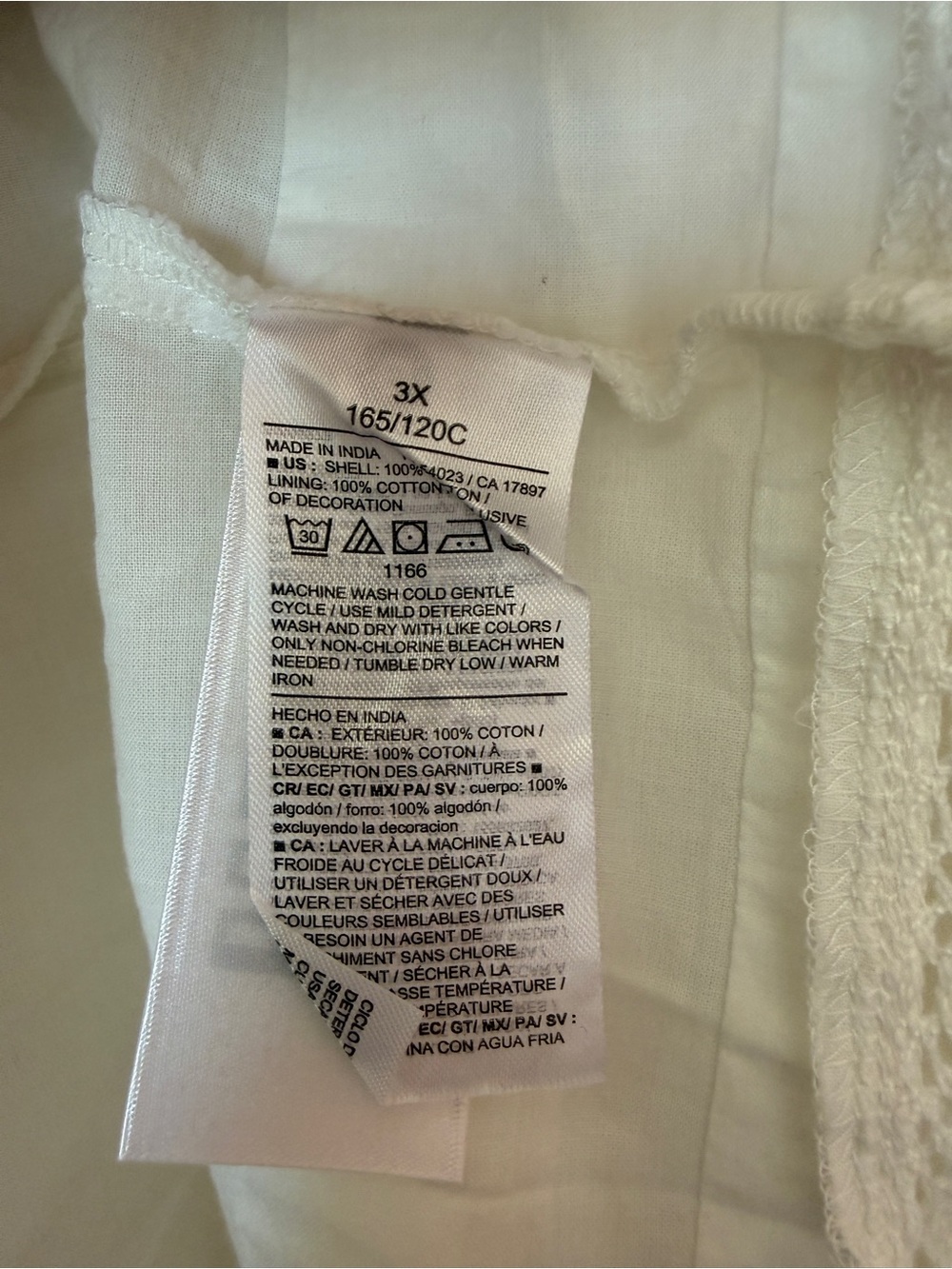 Old Navy White 100% Cotton Lined Tiered Pintuck Lace Trim Maxi Skirt 3X NWT - Picture 3 of 10